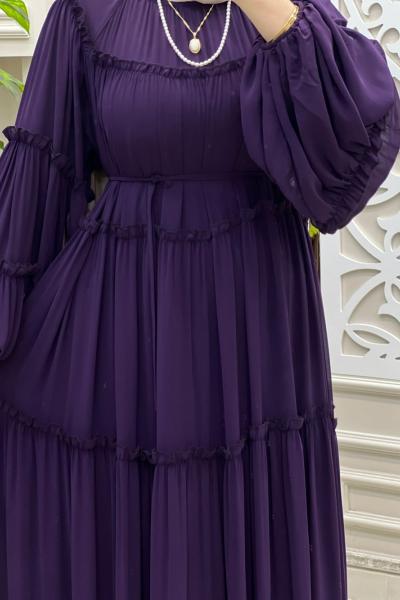 Ahenk Elbise Mor