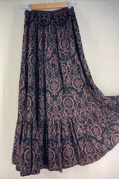 Anne Eteğim Siyah Bordo