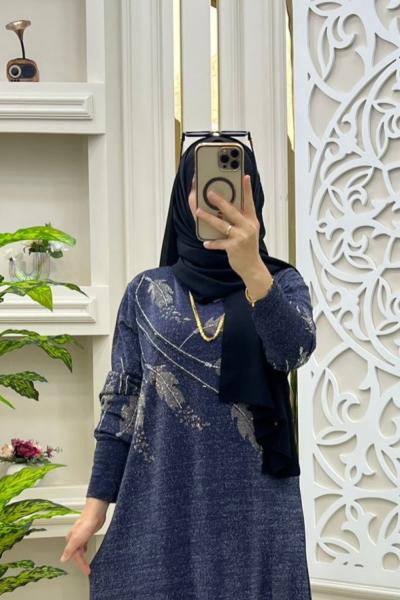 Arabia Elbise Lacivert