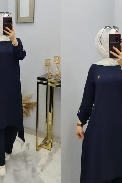 Armalı Ayrobin Tuniğim  Lacivert