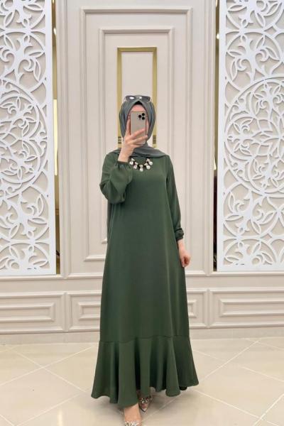 Asıl Tesettür Elbisem Haki