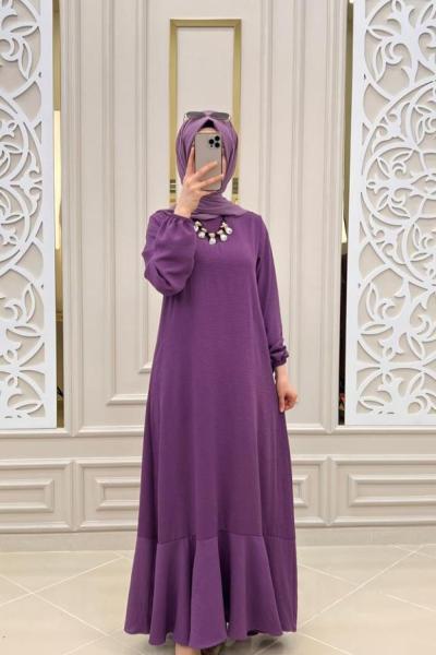 Asıl Tesettür Elbisem Lila