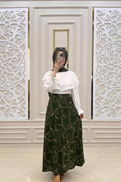 Asrın Tesettür Eteğim Haki