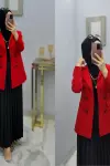 Astarlı Blazer Ceketim Kırmızı