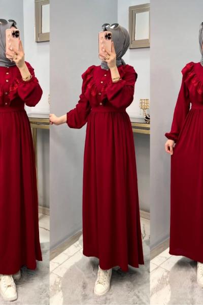 Aybüke Elbisem Bordo