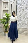 Ayla Kot etek Koyu Mavi