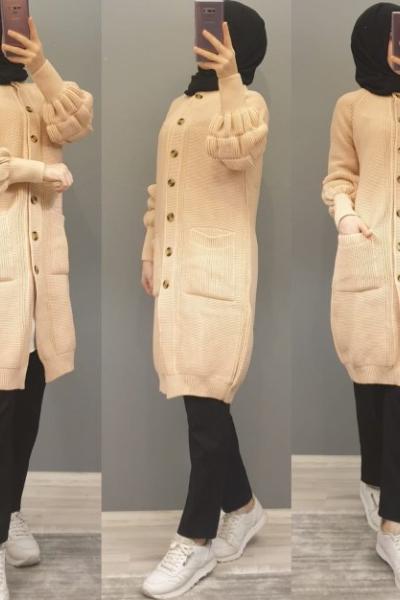 Balon Kol Hırkam  Pudra