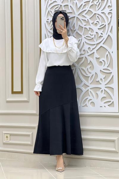 Bambi Tesettür Etek Siyah