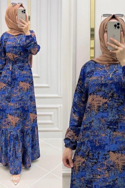 Batik Elbisem Lacivert