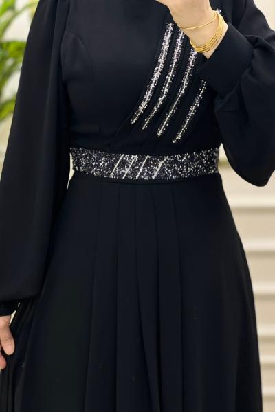 Begonvil Abiye Siyah