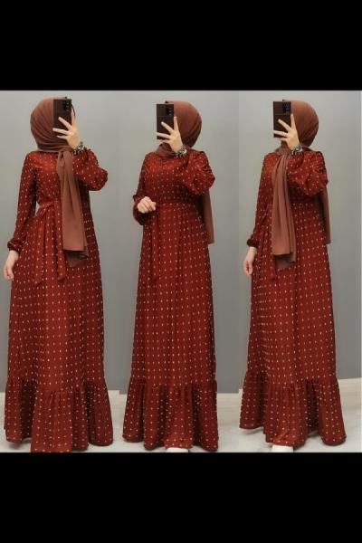 Birinci Kalite Ayrobin Elbisem  Bordo