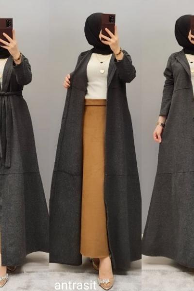 Büyük Beden Kaşe Kap Antrasit