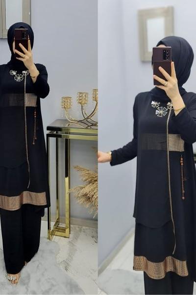 Büyük Beden Şık Takımım Siyah