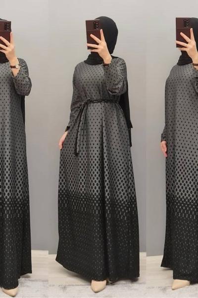 Büyük Beden Elbisem Gri