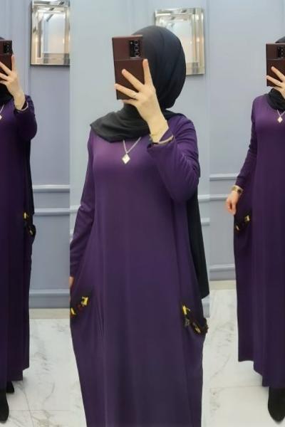 Büyük Beden Elbisem Mor