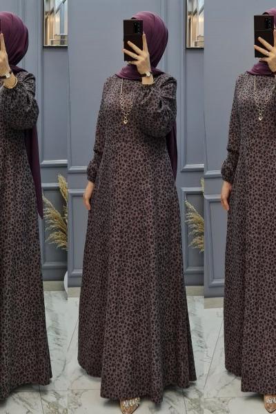 Büyük Beden Elbisem Lila