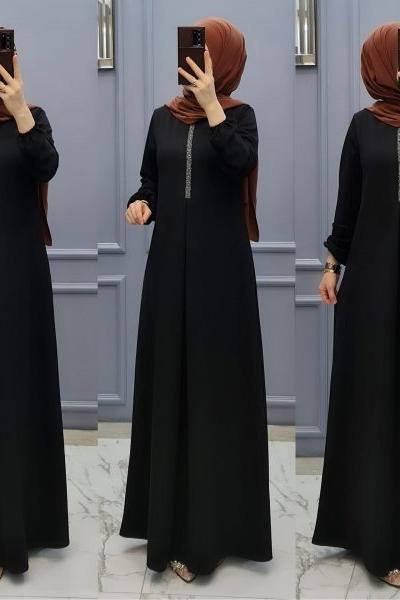 Büyük Beden Bayan Ferace  Siyah