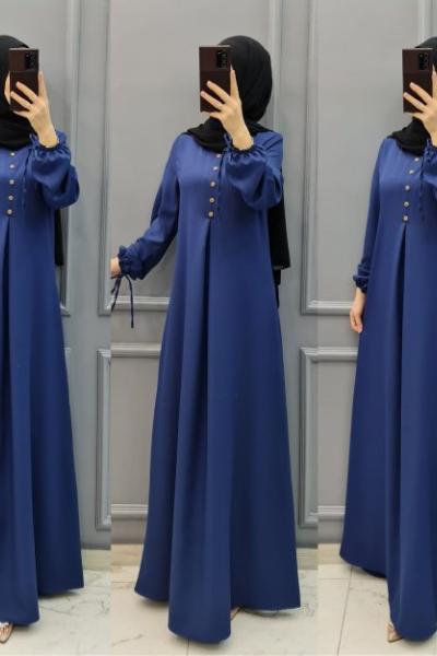 Büyük Beden Bayan Ferace Mavi