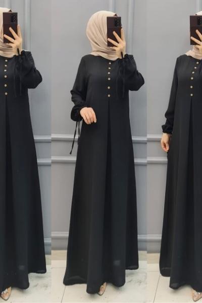 Büyük Beden Bayan Ferace Siyah
