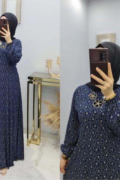 Büyük Beden Elbisem Lacivert