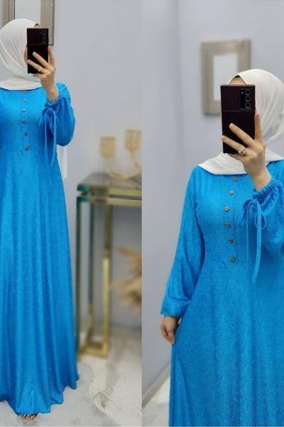 Büyük Beden Elbisem Mavi