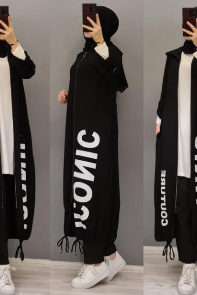 Büyük Beden Kap Modelim Siyah