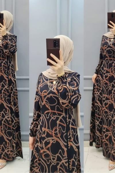 Buyuk Beden Bayan Elbise  Siyah