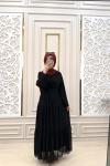 Çapraz Tesettür Elbisem Siyah