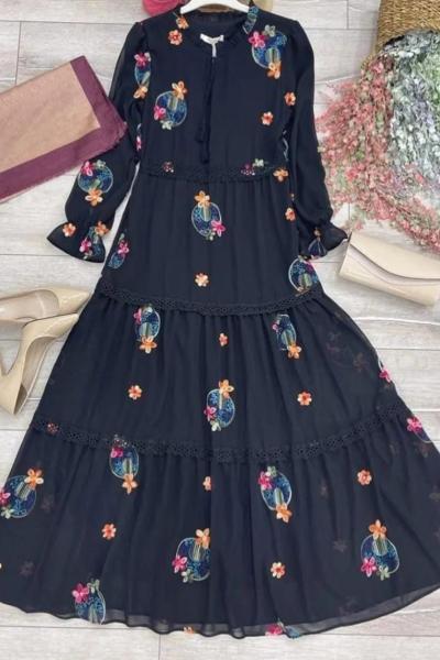 Çember Elbise Siyah