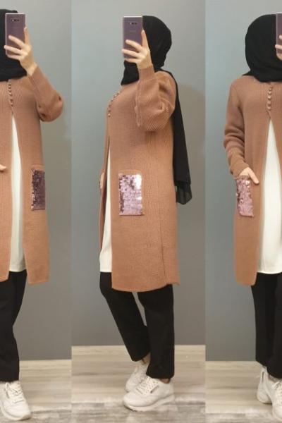 Cepleri Pullu Hırkam  Pudra