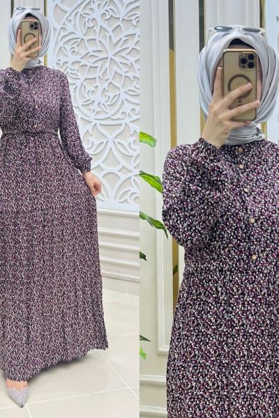 Çıtır elbise Mürdüm