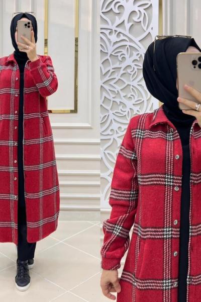 Çizgi Oduncu Gömleğim Kırmızı