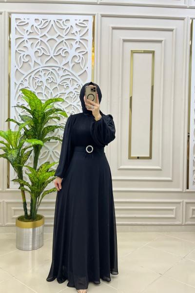 Defile Elbise Siyah