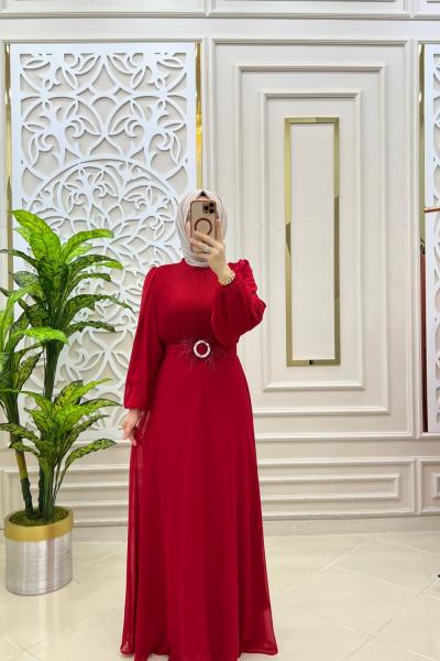 Defile Elbise Kırmızı