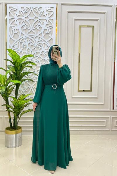Defile Elbise Zümrüt