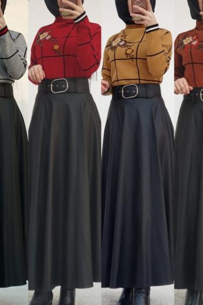 DERİ ETEĞİM Siyah