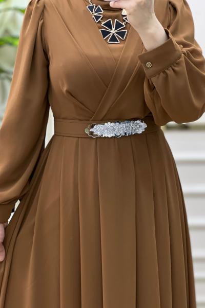 Ela Elbise Kahverengi