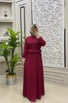 Elçin Elbise Bordo