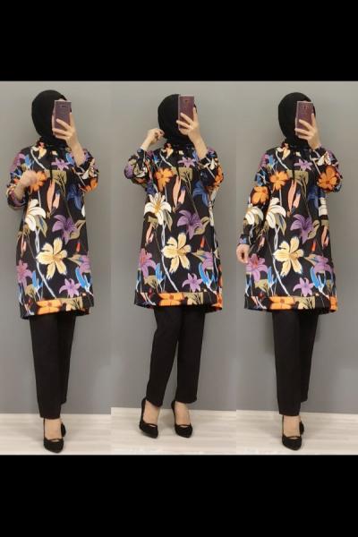 En Tarz Tuniğim Siyah Ekru