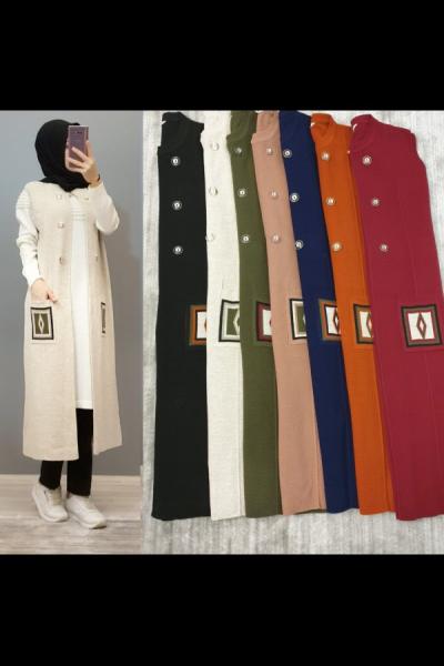 En Tarz Yelek Modelim Krem