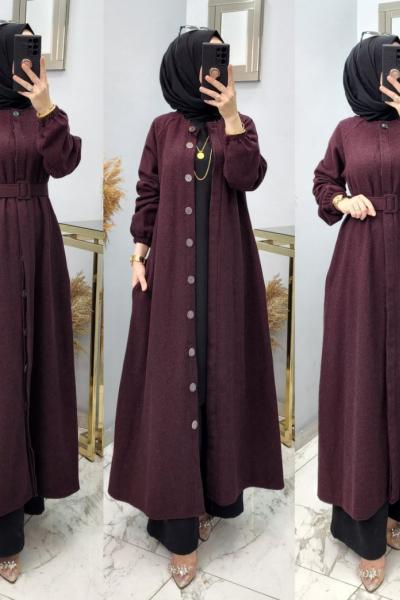 Ender Kaşe Kabanım Mürdüm