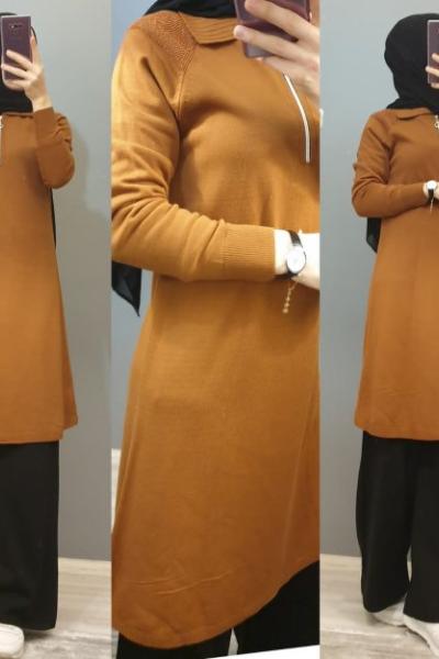 Fermuarlı Tuniğim Taba