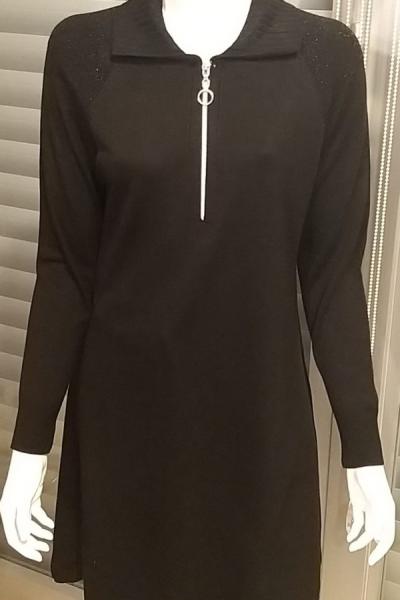 Fermuarlı Tuniğim  Siyah
