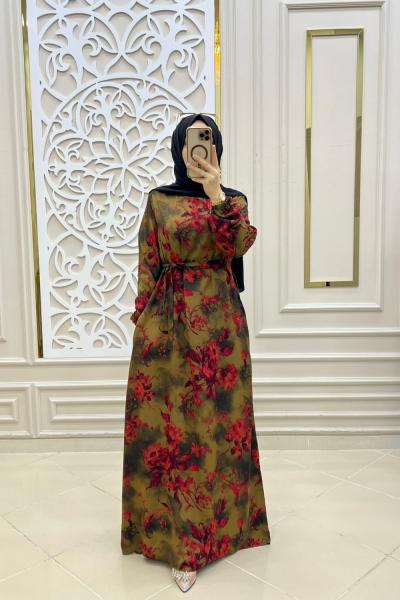 Fistan Elbisem Kırmızı Haki