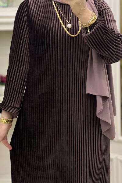 Fitil Elbisem Kahverengi