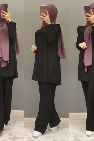 Fitilli Takımım Siyah