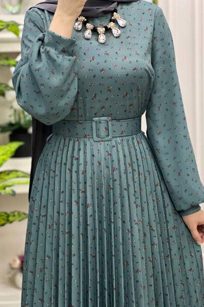 Füsun Elbise Mint Yeşili