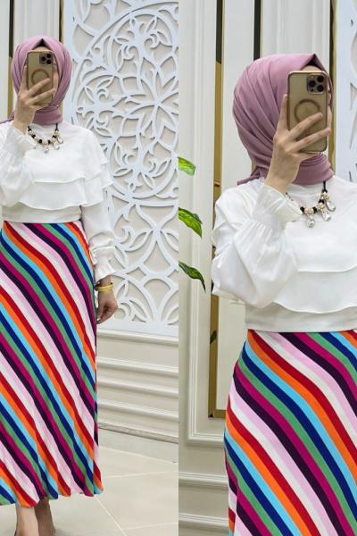 Gökkuşağı etek  Gül