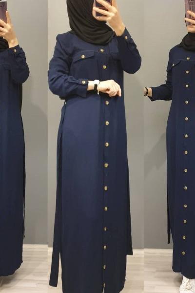 Gömlek Elbisem Lacivert