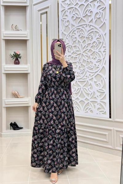 Gönül Tesettür Elbise Siyah